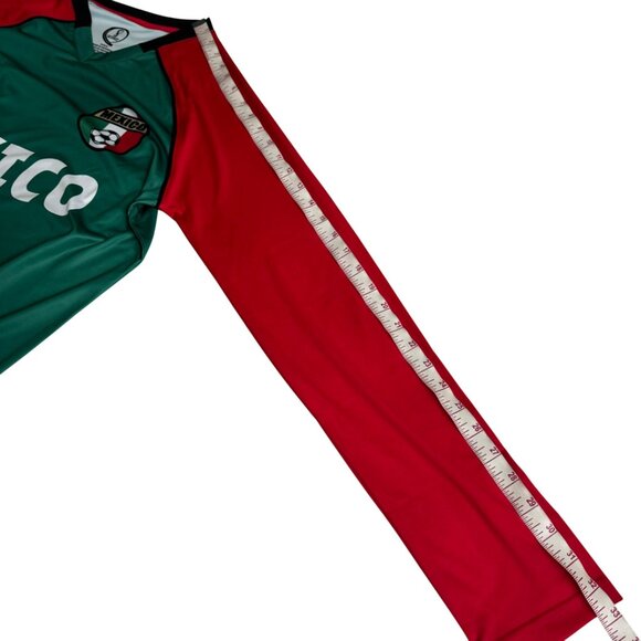 Official FIFA World Cup Qatar 2022 Mexico Long Sleeve Jersey green red sz medium - Picture 7 of 16